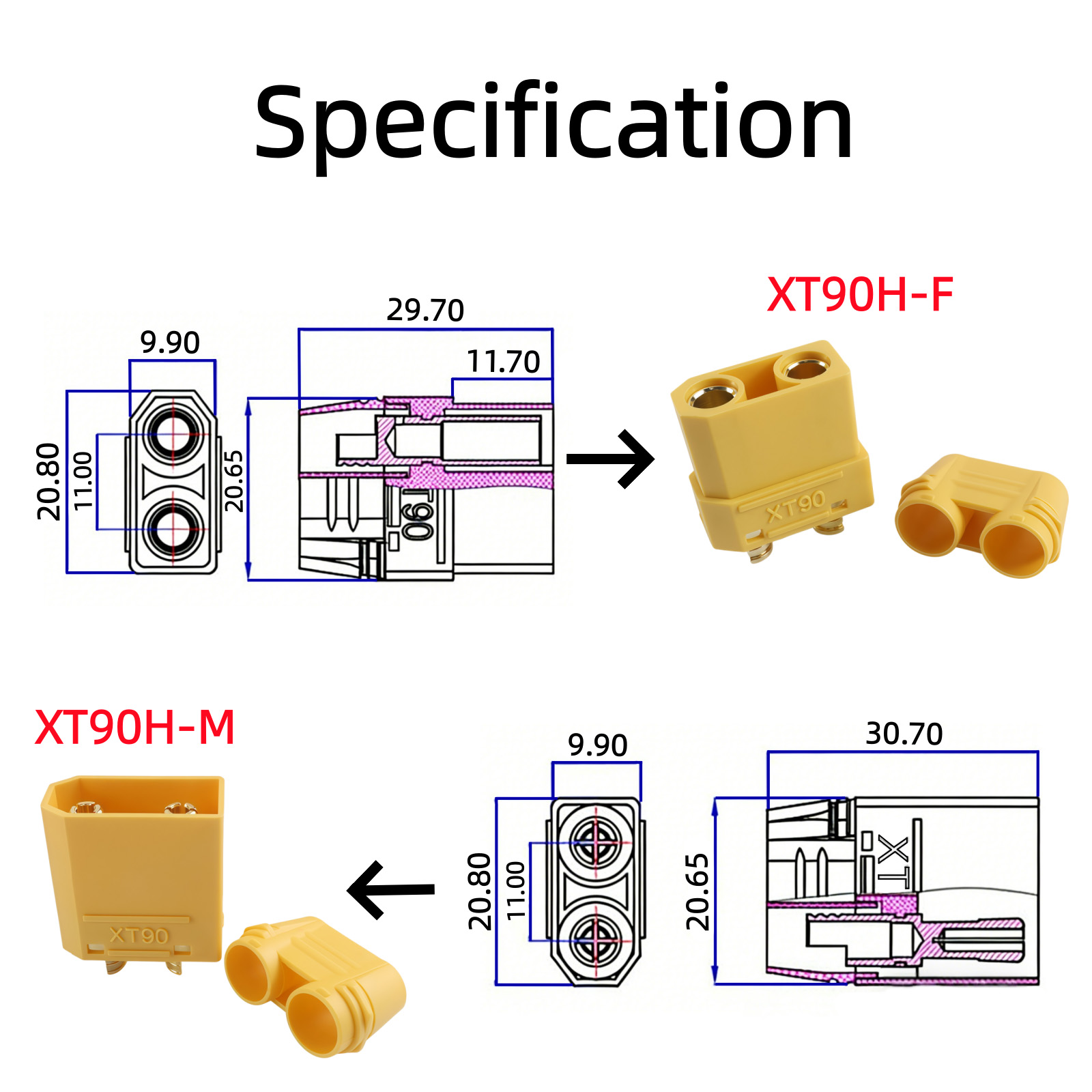 XT90 Male Female Connector Plu - Drone Battery Connector recension och pris